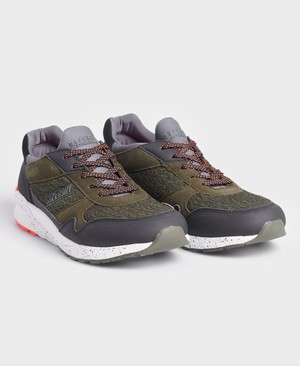 Superdry Street Runner Férfi Cipő Fekete/Khaki | UNESO8376